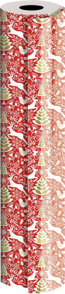 Scandinavian Red Scandinavian Red 30" x 208' Bulk Wrapping Paper (520 Sq Ft)