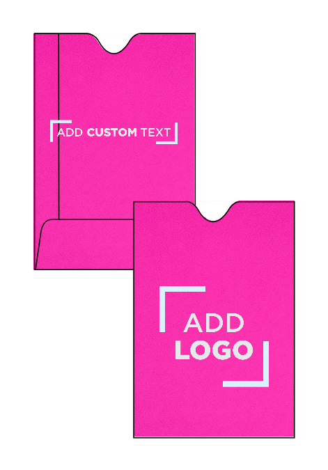 Fuchsia Pink Magenta 32lb Credit Card Sleeve (2 3/8 x 3 1/2)