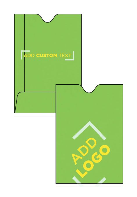 Lime Green 32lb Credit Card Sleeve (2 3/8 x 3 1/2)