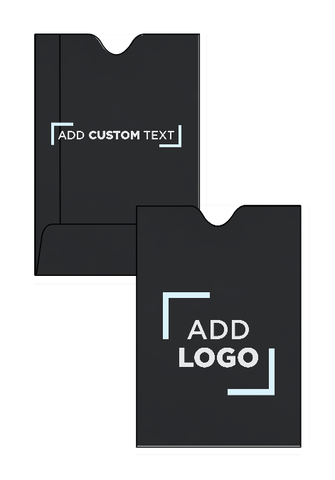 Smooth Midnight Black 32lb Credit Card Sleeve (2 3/8 x 3 1/2)