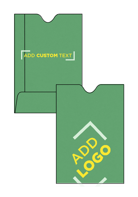 Holiday Green 32lb Credit Card Sleeve (2 3/8 x 3 1/2)