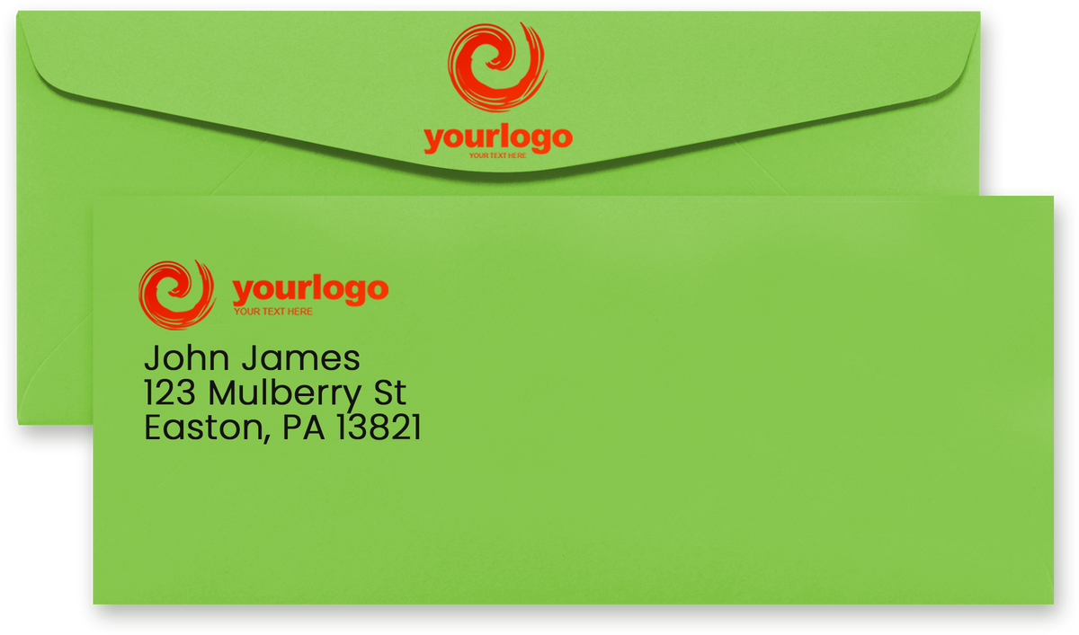Lime Green 32lb #10 Regular Envelopes (4 1/8 x 9 1/2)