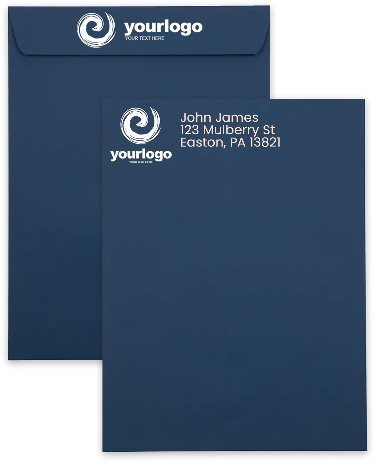 Navy Blue 32lb 9 x 12 Open End Envelopes with Peel & Seal