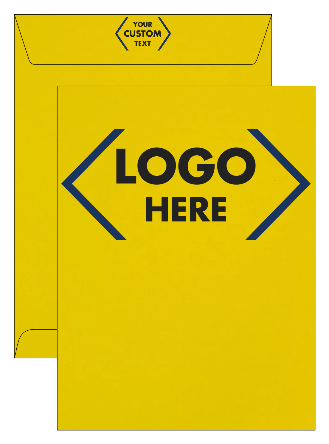 Citrus Yellow 32lb 9 x 12 Open End Envelopes with Peel & Seal