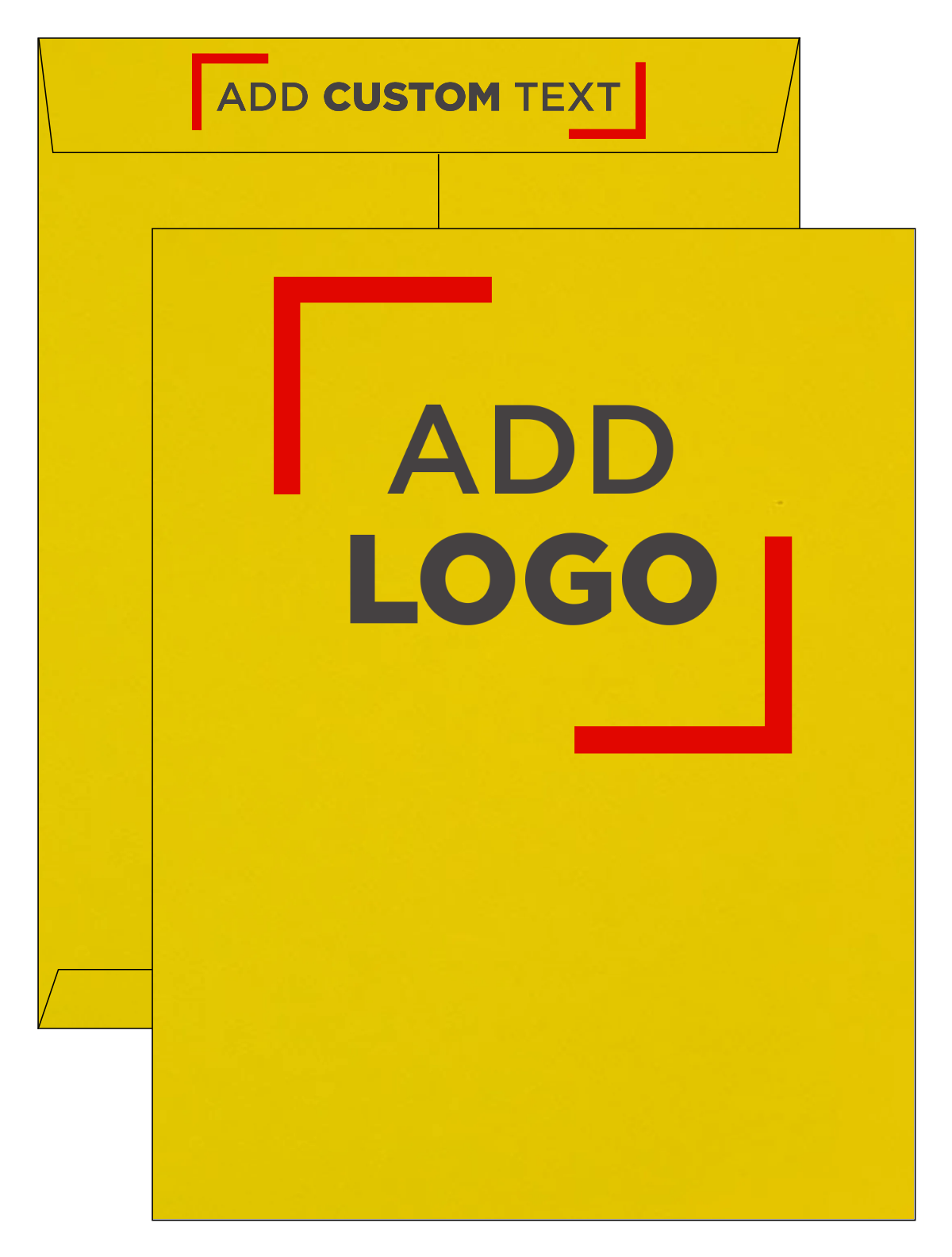 Citrus Yellow 32lb 10 x 13 Open End Envelopes with Peel & Seal