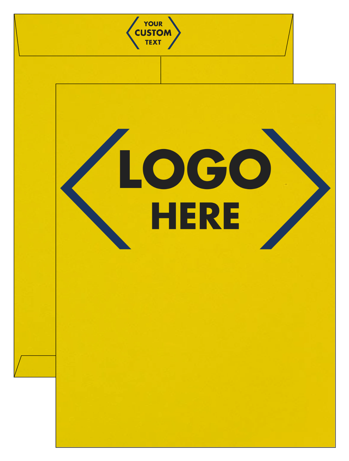 Citrus Yellow 32lb 10 x 13 Open End Envelopes with Peel & Seal
