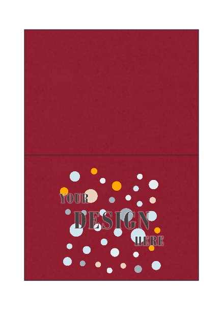 Garnet Dark Red 100lb #17 Mini Foldover Cards (2 9/16 x 3 9/16)