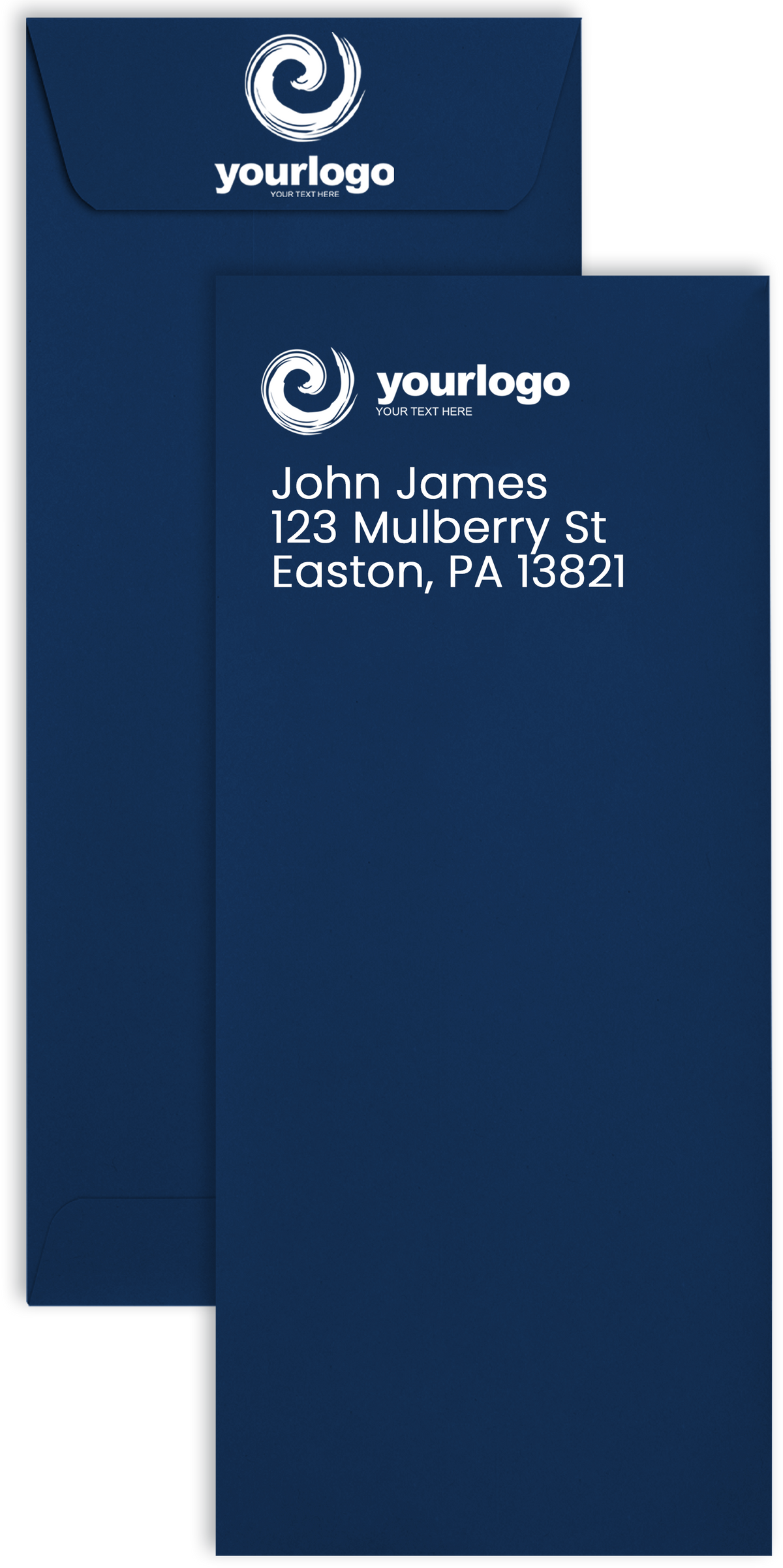 Navy Blue 32lb #10 Policy Envelopes (4 1/8 x 9 1/2) with Peel & Seal