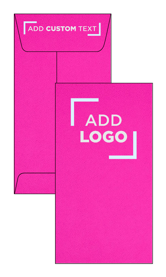 Fuchsia Pink Magenta 32lb #7 Coin Envelopes (3 1/2 x 6 1/2) with Peel & Seal