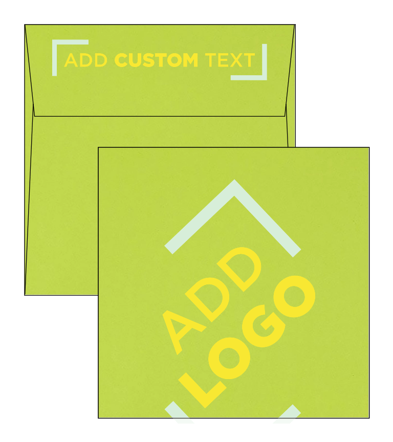 Lime Green 32lb 5 1/2 x 5 1/2 Square Envelopes with Peel & Seal