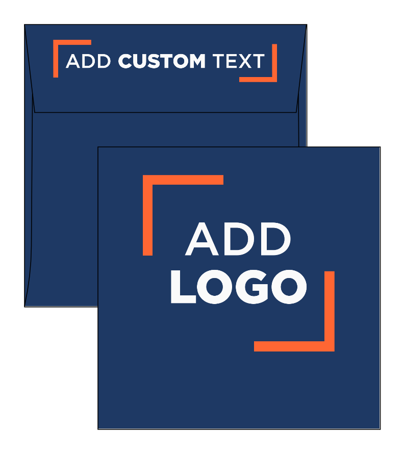 Navy Blue 32lb 5 3/4 x 5 3/4 Square Envelopes with Peel & Seal