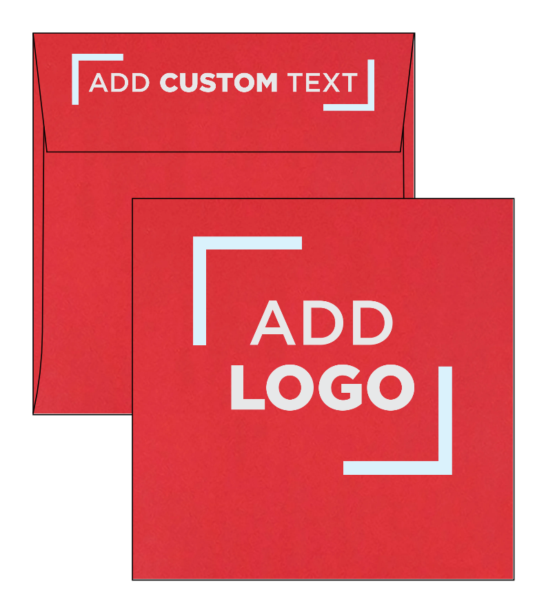 Red 32lb 5 3/4 x 5 3/4 Square Envelopes with Peel & Seal