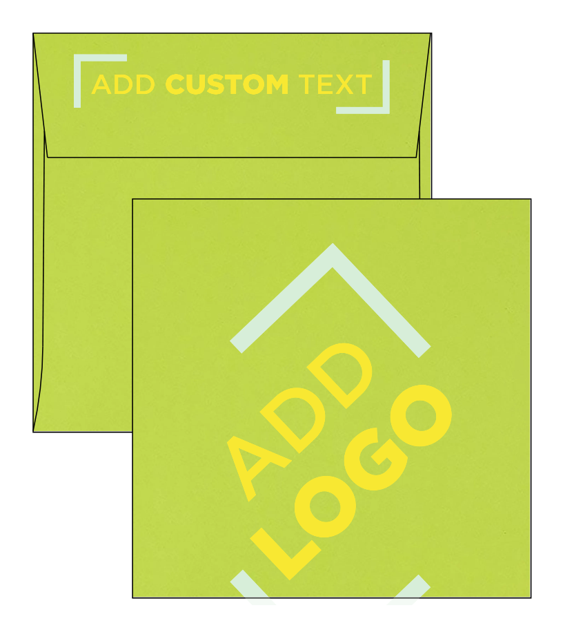 Lime Green 32lb 6 x 6 Square Envelopes with Peel & Seal