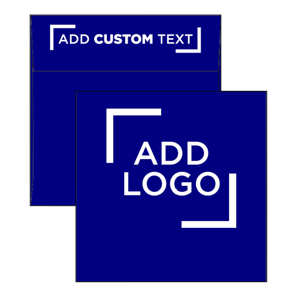 Navy Blue 32lb 6 1/4 x 6 1/4 Square Envelopes with Peel & Seal
