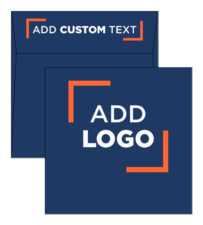 Navy Blue 32lb 6 1/2 x 6 1/2 Square Envelopes with Peel & Seal