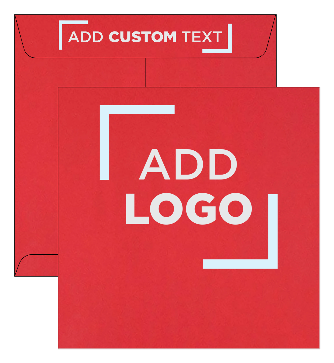 Red 32lb 9 x 9 Square Envelopes with Peel & Seal