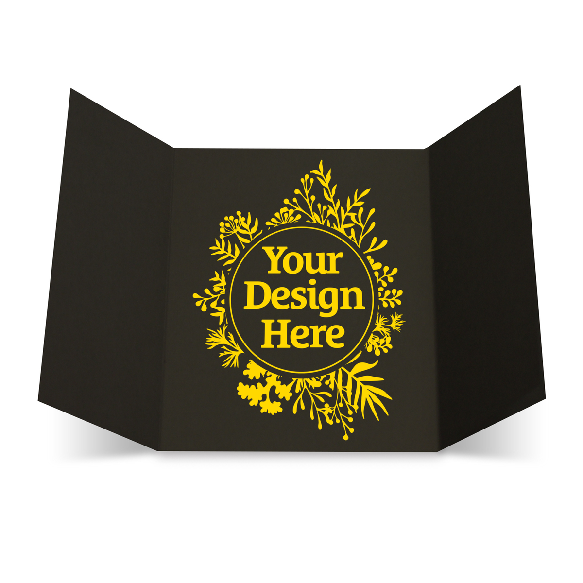 Smooth Midnight Black A7 Gatefold Invitations (5 x 7)