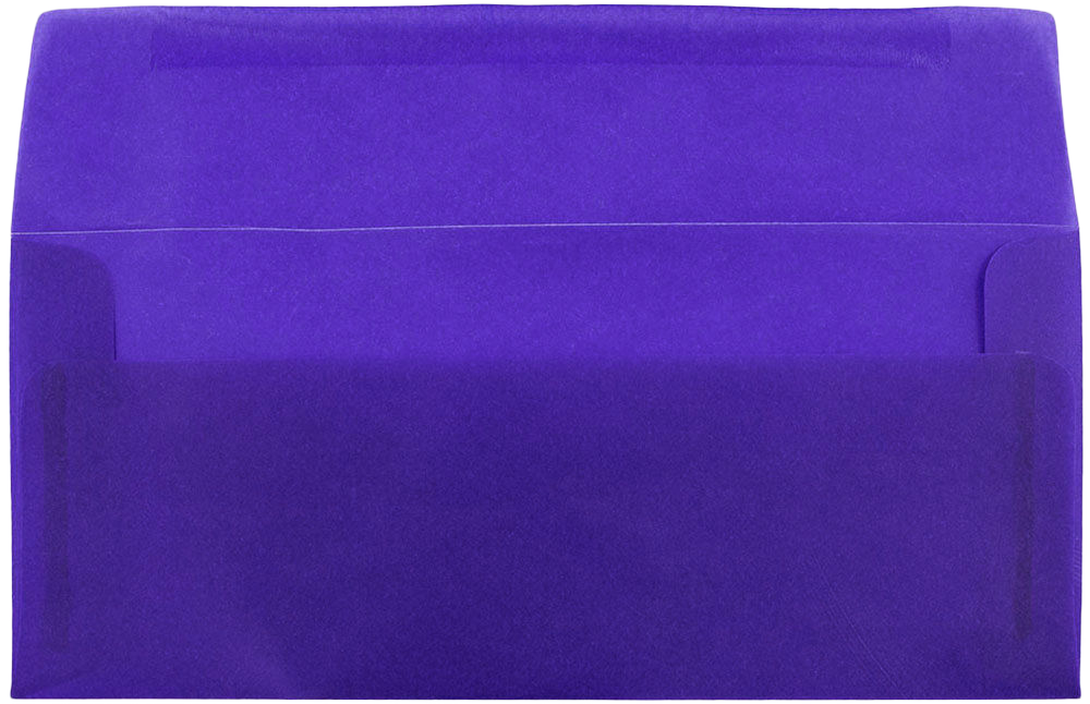 Primary Blue Translucent 30lb #10 Square Flap Envelopes (4 1/8 x 9 1/2)