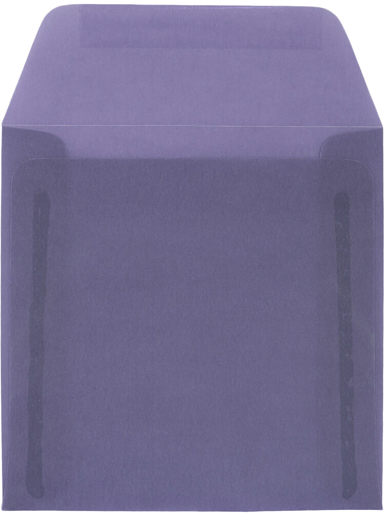 Wisteria Purple Translucent 30lb 6 x 6 Square Envelopes