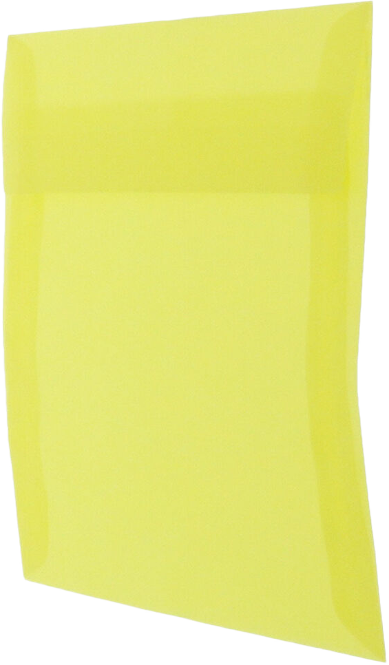 Primary Yellow Translucent 30lb 6 x 6 Square Envelopes