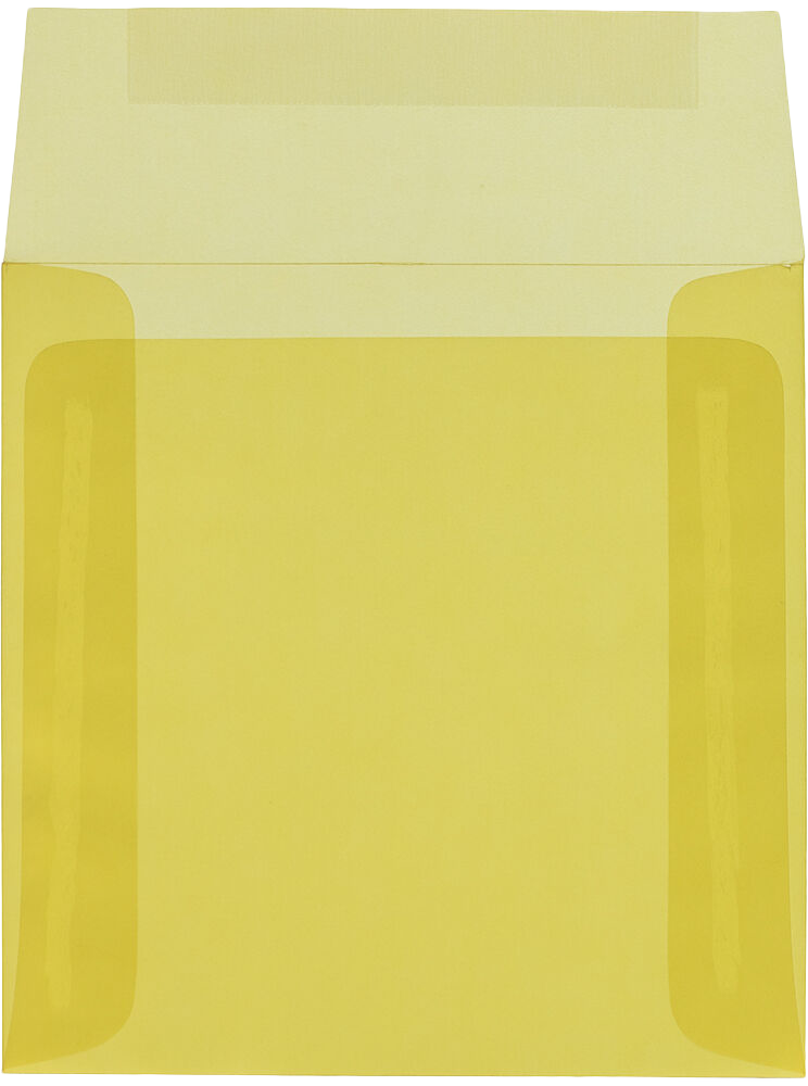 Primary Yellow Translucent 30lb 6 x 6 Square Envelopes
