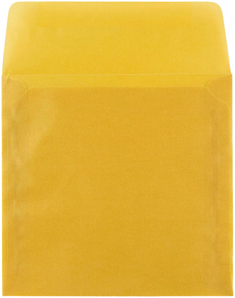 Gold Translucent 30lb 6 x 6 Square Envelopes
