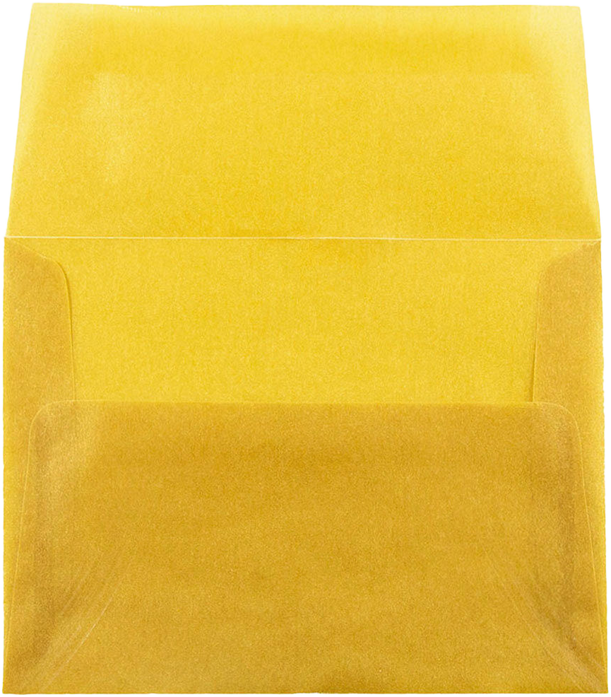 Gold Translucent 30lb A2 Invitation Envelopes (4 3/8 x 5 3/4)