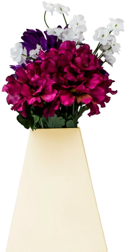 Vanilla Paper Pop Flower Up Vases - 3 Pack