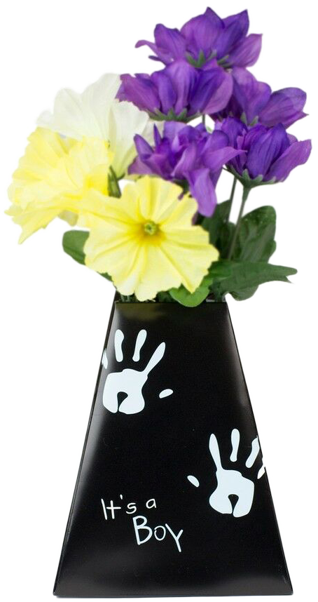 its a Boy Black Paper Pop Flower Vases - 3 Pack