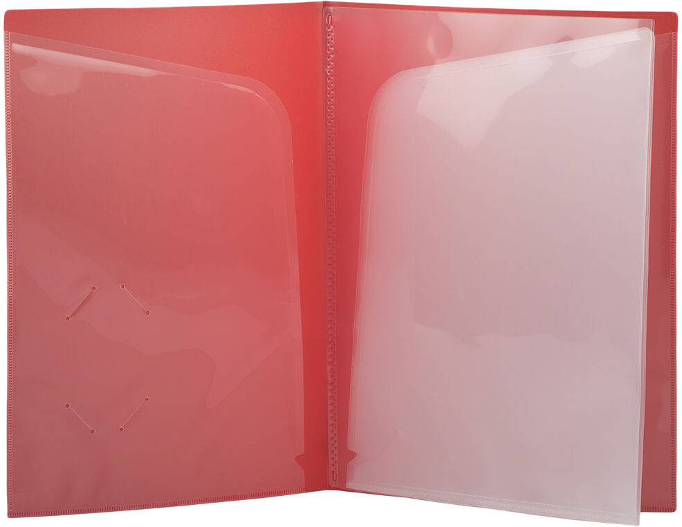 Red 9 x 12 High Pocket Plastic 6 High Pocket Folders
