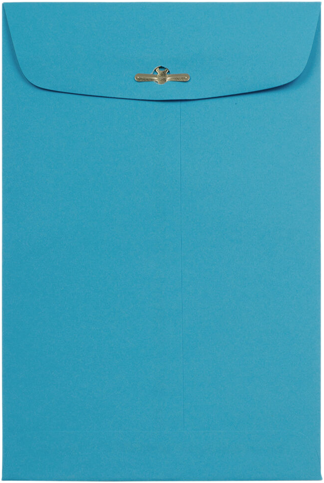 Pool Blue 24lb 6 x 9 Open End Envelopes with Clasp