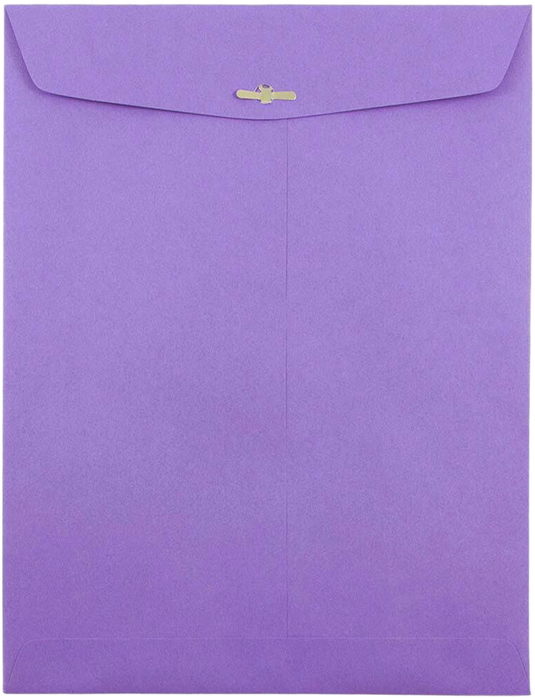 Violet Grape Purple 24lb 10 x 13 Open End Envelopes with Clasp