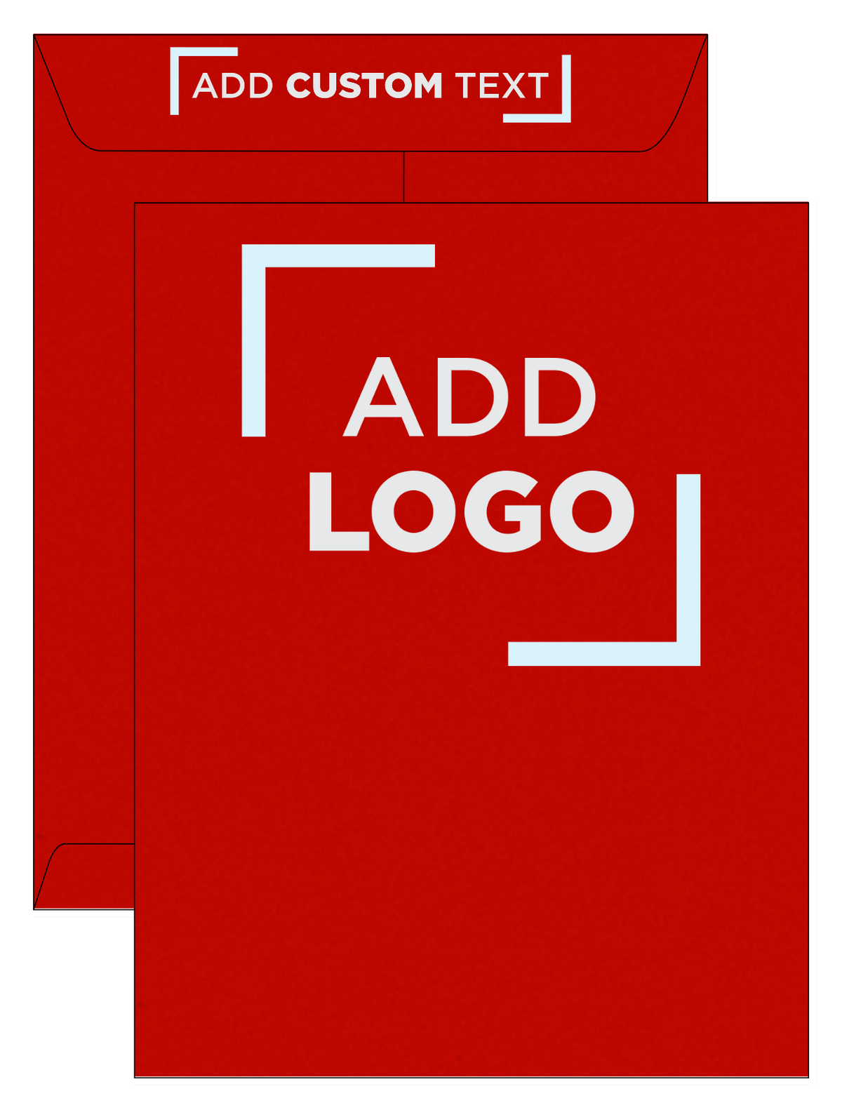 Red 24lb 10 x 13 Open End Envelopes