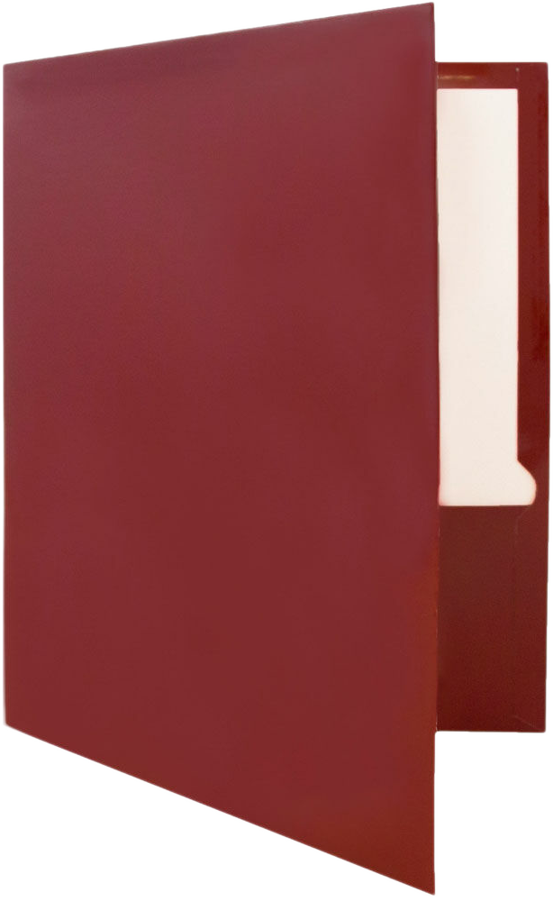 Glossy Red Maroon 9 x 12 Standard Folders