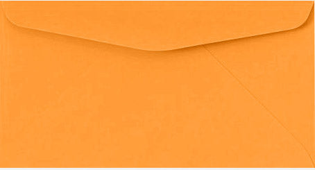 Ultra Orange 24lb #6 3/4 Regular Envelopes (3 5/8 x 6 1/2)