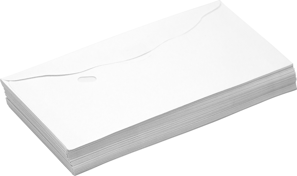 White 20lb 3 1/8 x 6 1/4 Offering Envelopes