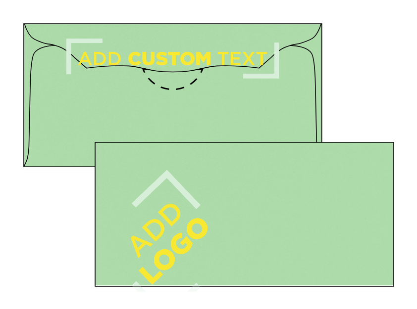 Pastel Green 20lb 3 1/8 x 6 1/4 Offering Envelopes