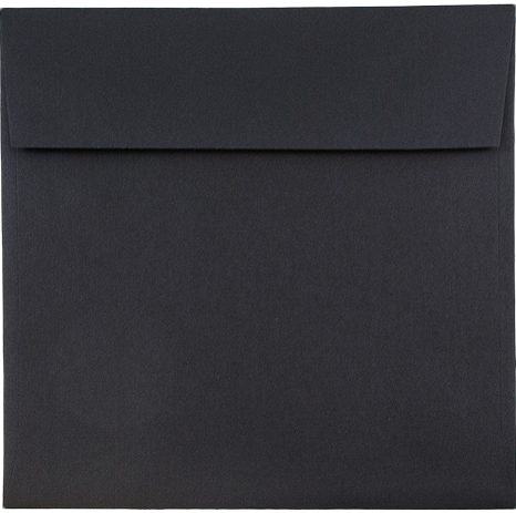Black Linen 32lb 9 x 9 Square Envelopes with Peel & Seal