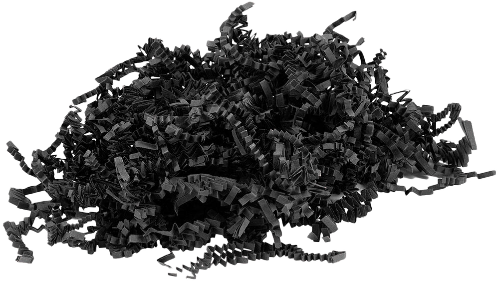 Black Crinkle Cut Shred Tissue Paper - 2oz
