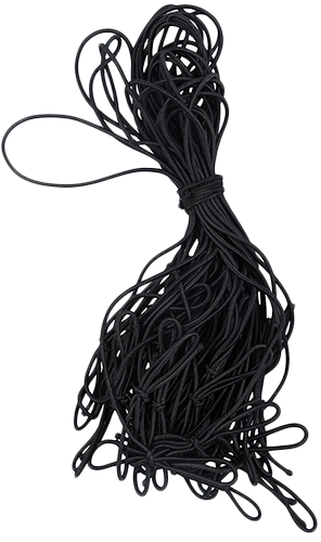 Black 16 Inch Elastic Stretch Loops with Pre-tied Bows