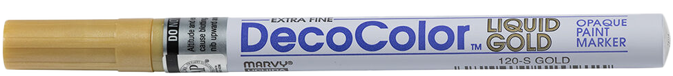 Gold Opaque Extra Fine Line Paint Marker