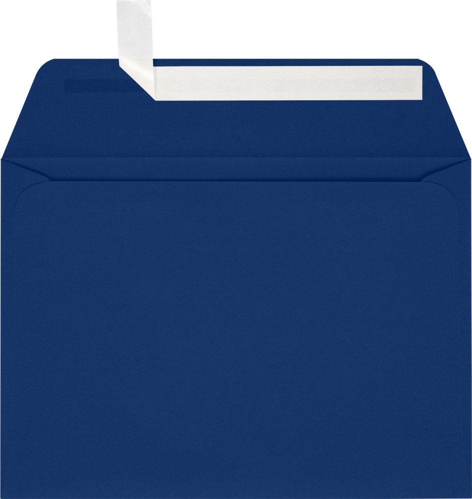 Navy Blue 32lb A7 Full Face Window Envelopes (5 1/4 x 7 1/4) with Peel & Seal