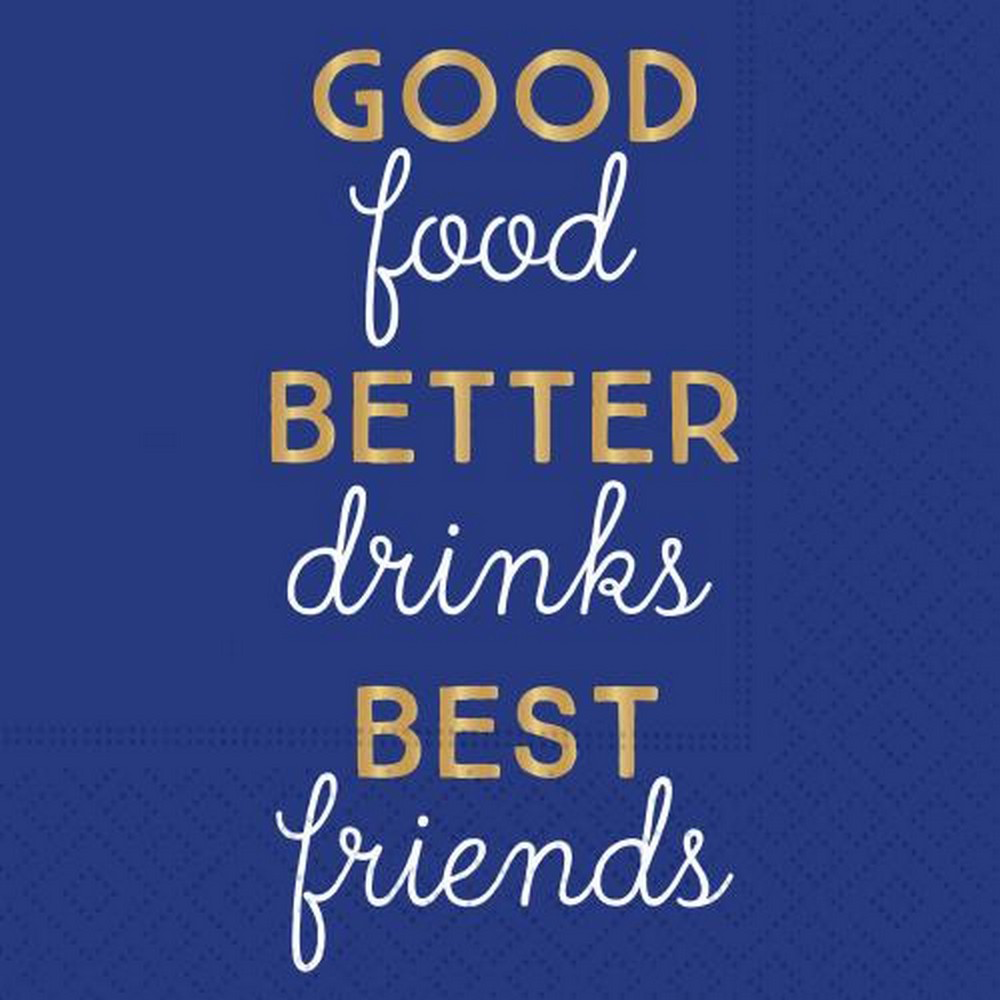 Good Better- Best 5 x 5 Novelty Holiday Cocktail Napkins - 16 Pack
