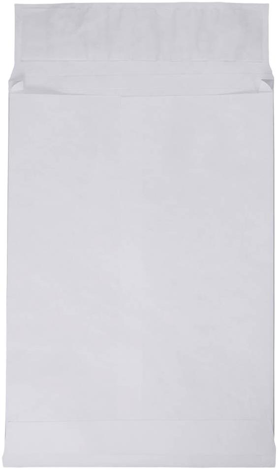 White 14lb 9 x 12 x 1 Open End Envelopes with Peel & Seal