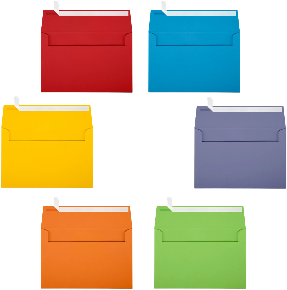 Assorted Primary A9 Envelopes (5 3/4 x 8 3/4) - 150 Pack