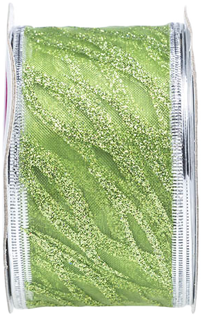 Green Wave Glitter 3 Yards Ribbon