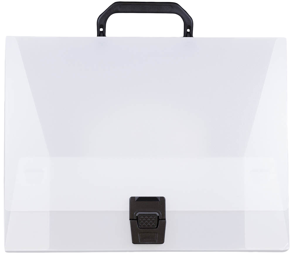 Clear 12 3/4 x 9 1/2 x 3 Plastic Carry Cases with Buckle