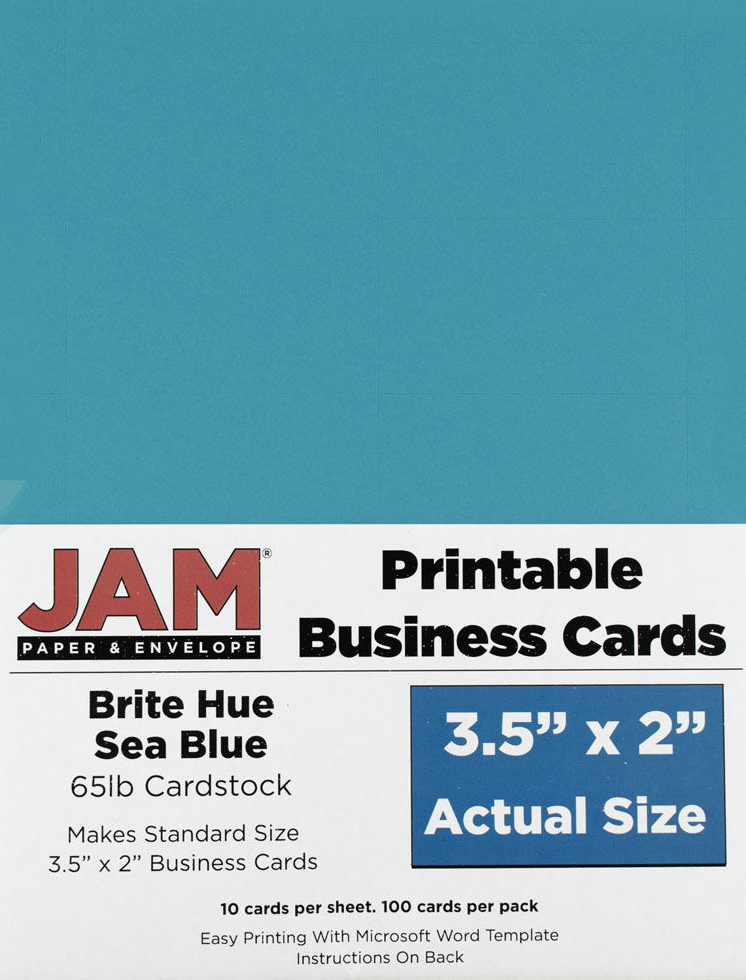 Sea Blue Business Cards - 100 Pack