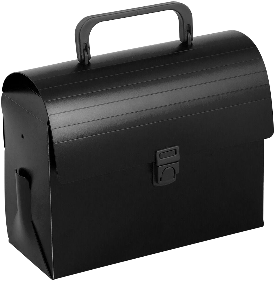 Black 6 x 9 x 4 Plastic Lunch Box Portfolios