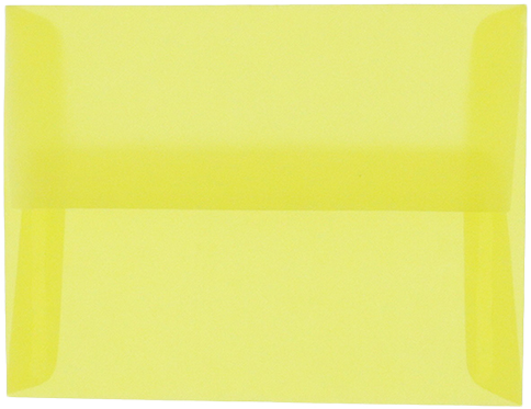 Primary Yellow Translucent 30lb A2 Invitation Envelopes (4 3/8 x 5 3/4)
